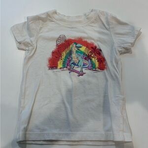 6/$20 Cat & Jack Dinosaur Skateboard T-Shirt - White